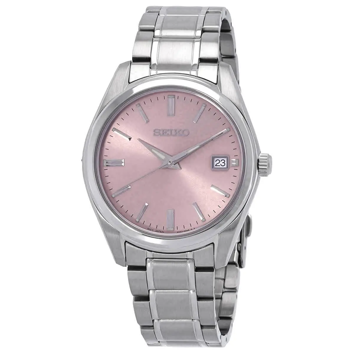 Seiko Quartz Pink Dial Men`s Watch SUR523