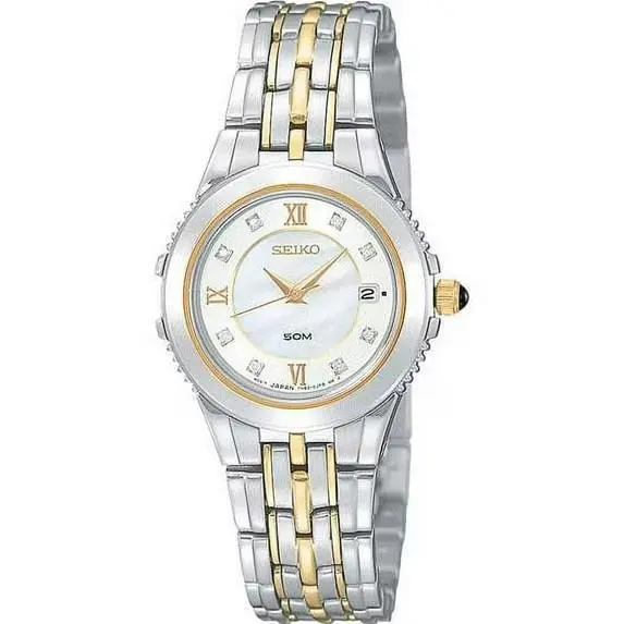 Seiko Le Grand Sport SXDA26 Diamond Mother-of-pearl Dial Two Tone Ladies Watch - Dial: Mother-of-Pearl, Band: Gold & Silver Tone, Bezel: Silver