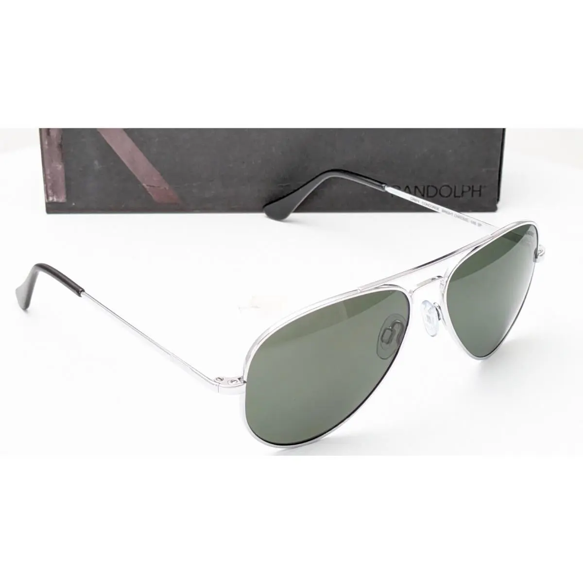 Randolph Concorde CR074 Bright Chrome Pol. American Gray Mens Sunglasses 57mm