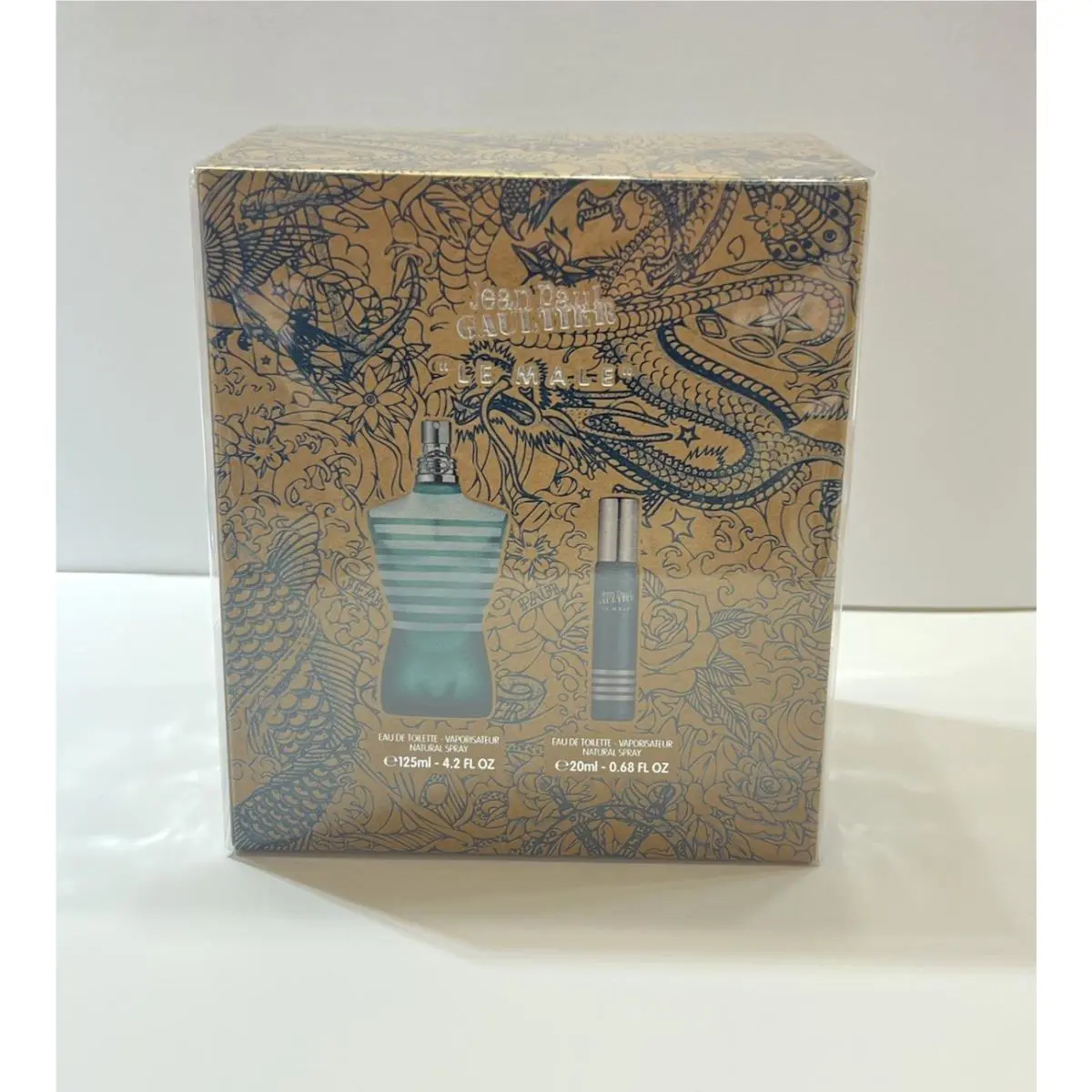 Jean Paul Gaultier Le Male 2pc Gift Set with 4.2oz + 0.68oz Edt Spray