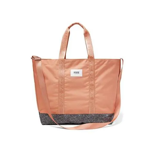 Victoria`s Secret Travel Pink Tote Weekender Bag - Bronze Bronzer - Extra Large