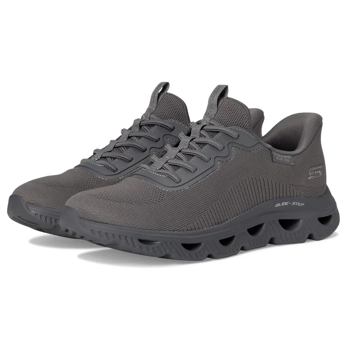 Woman`s Shoes Bobs From  Hands Free Slip-ins Bobs Arc Waves Charcoal by Skechers