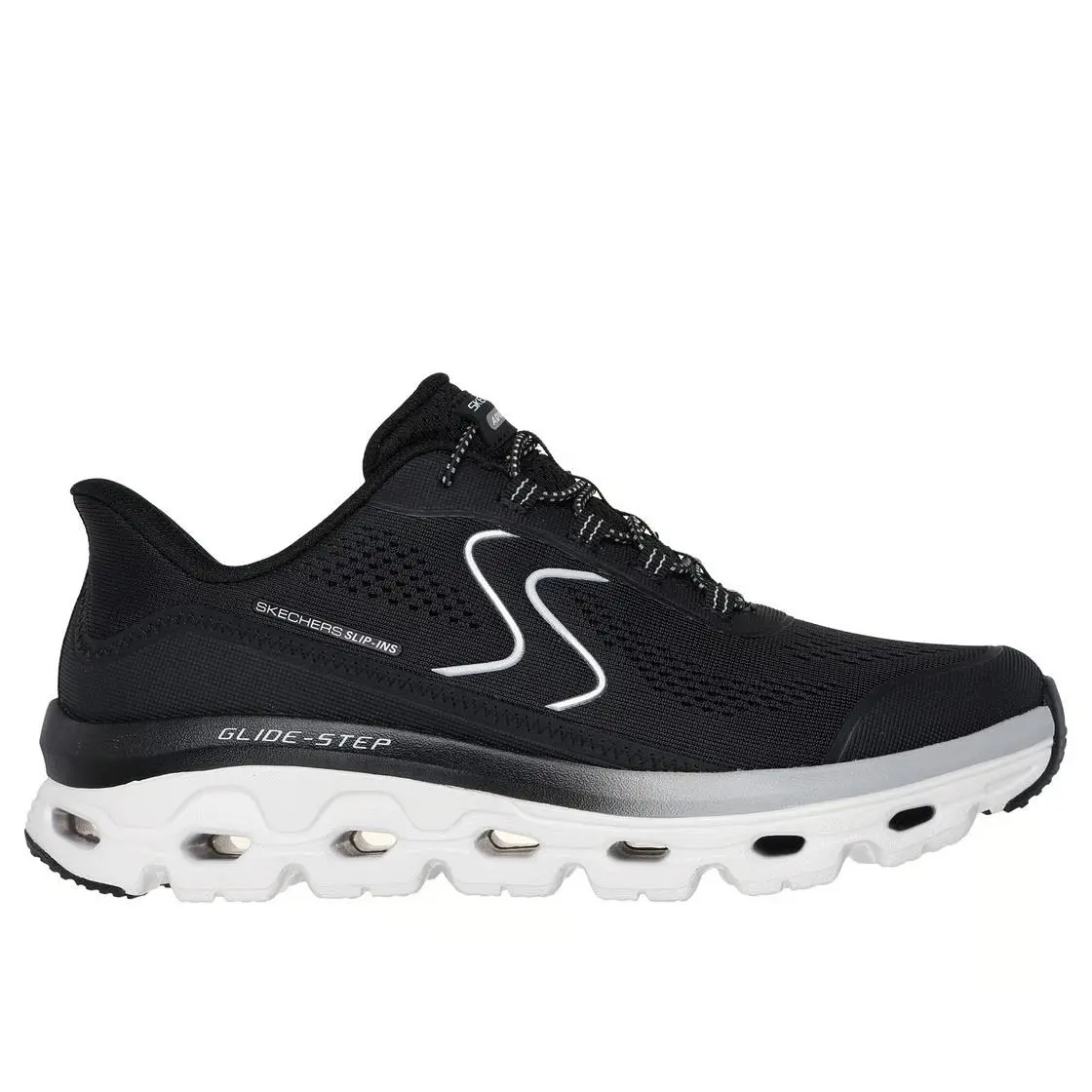 Skechers Women`s Glide-step Sole Bkw - Black/White