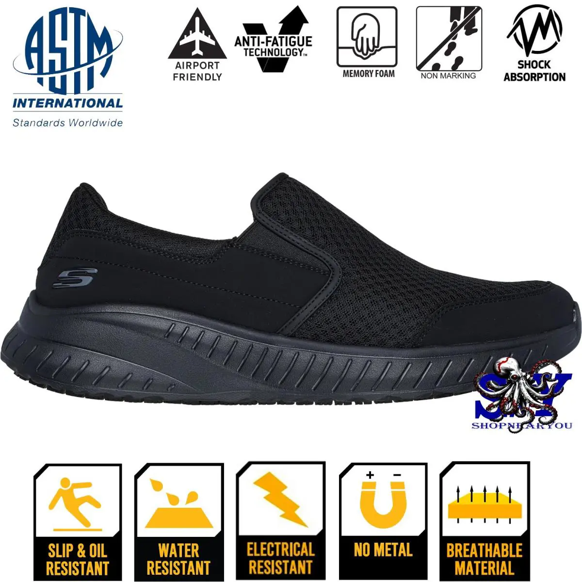 Skechers shoes - SKECHERS Work - Work - Black 6