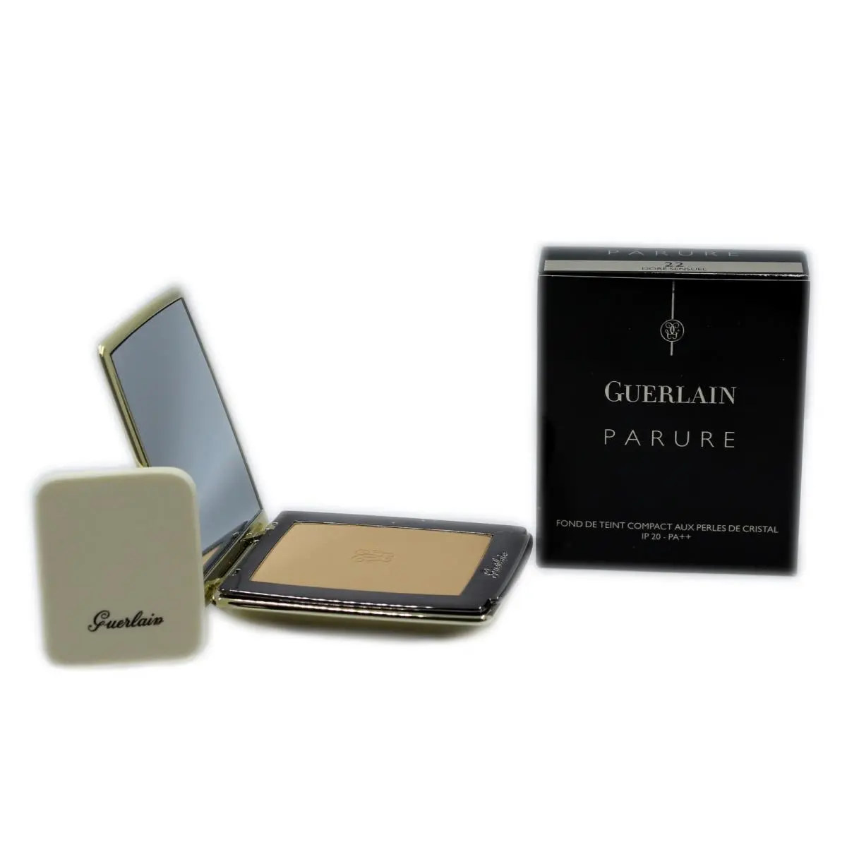 Guerlain Parure Compact Foundation Crystal Pearls Spf 20-PA++ 9G 22 NIB-G40221
