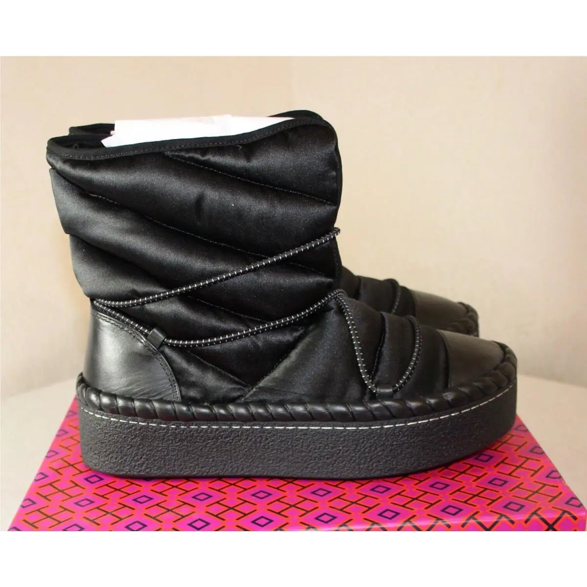 Tory Burch Sleeping Bag Mid-calf Boots Black Size 8