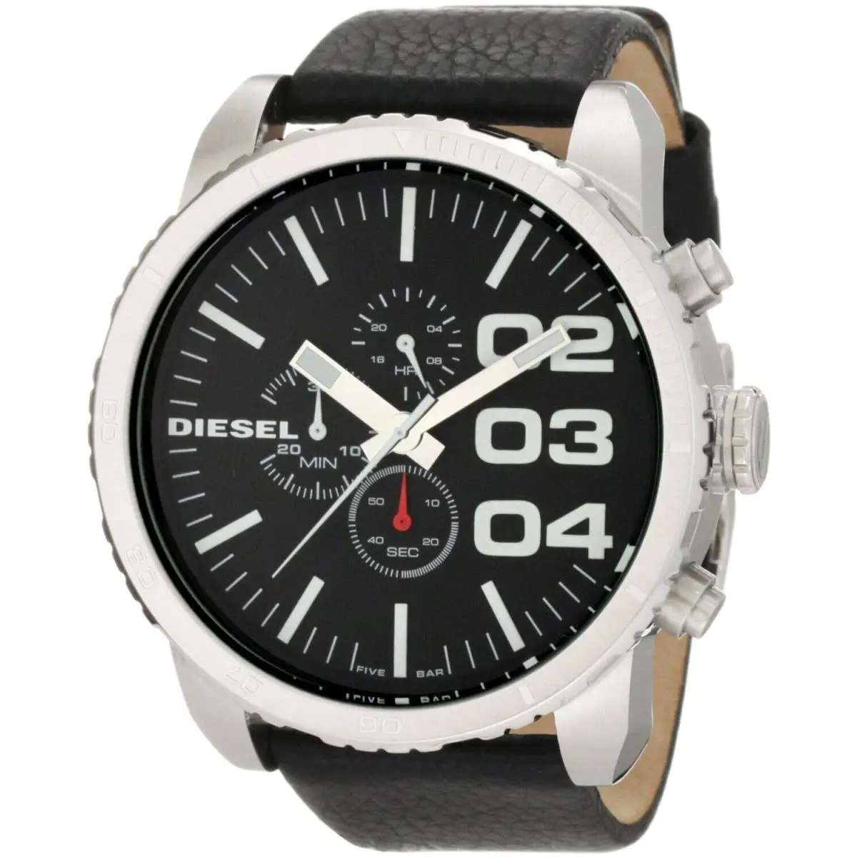 Diesel Men`s Double Down Stainless Steel Chronograph Quartz Watch DZ4208