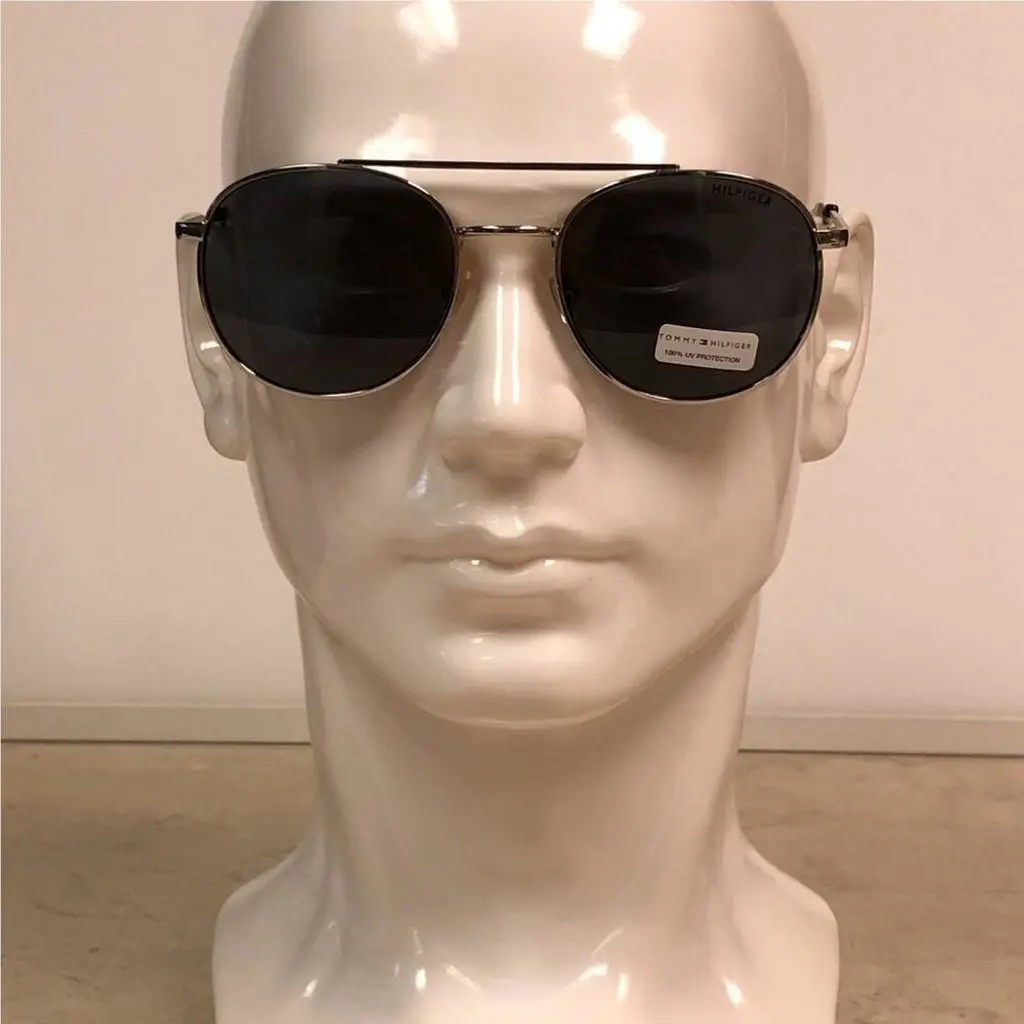 Tommy Hilfiger Silver Aviator Frame Sunglasses