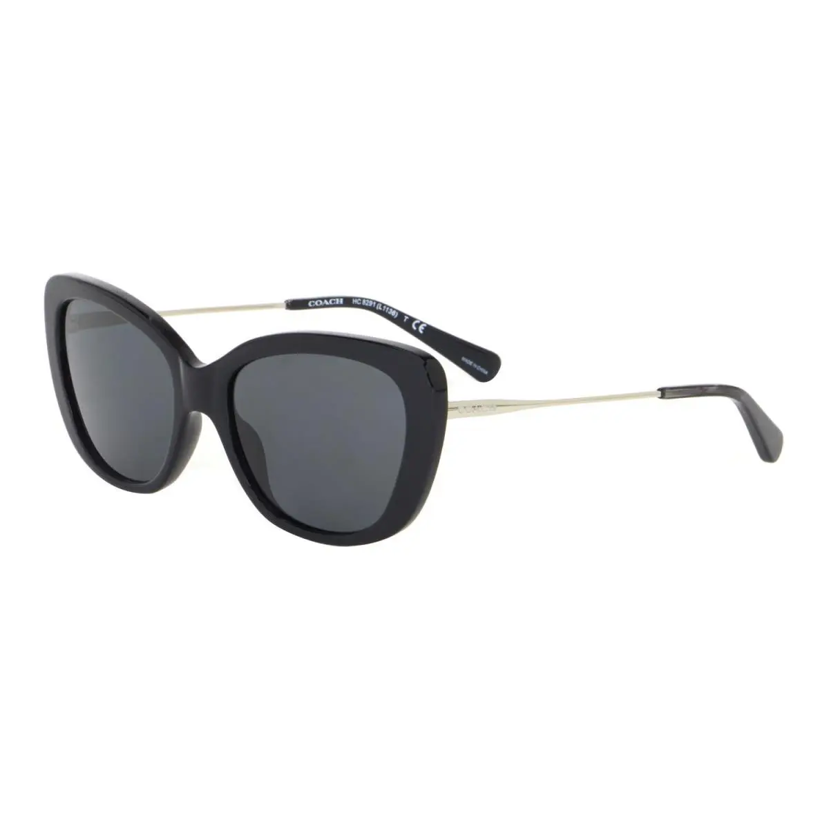 Coach Women`s Black Cat Eye Sunglasses HC8291 500287