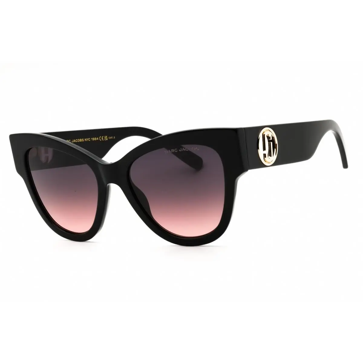 Marc Jacobs Marc 697/S-0807 FF Sunglasses 53mm - Frame: Black, Lens: violet gradient