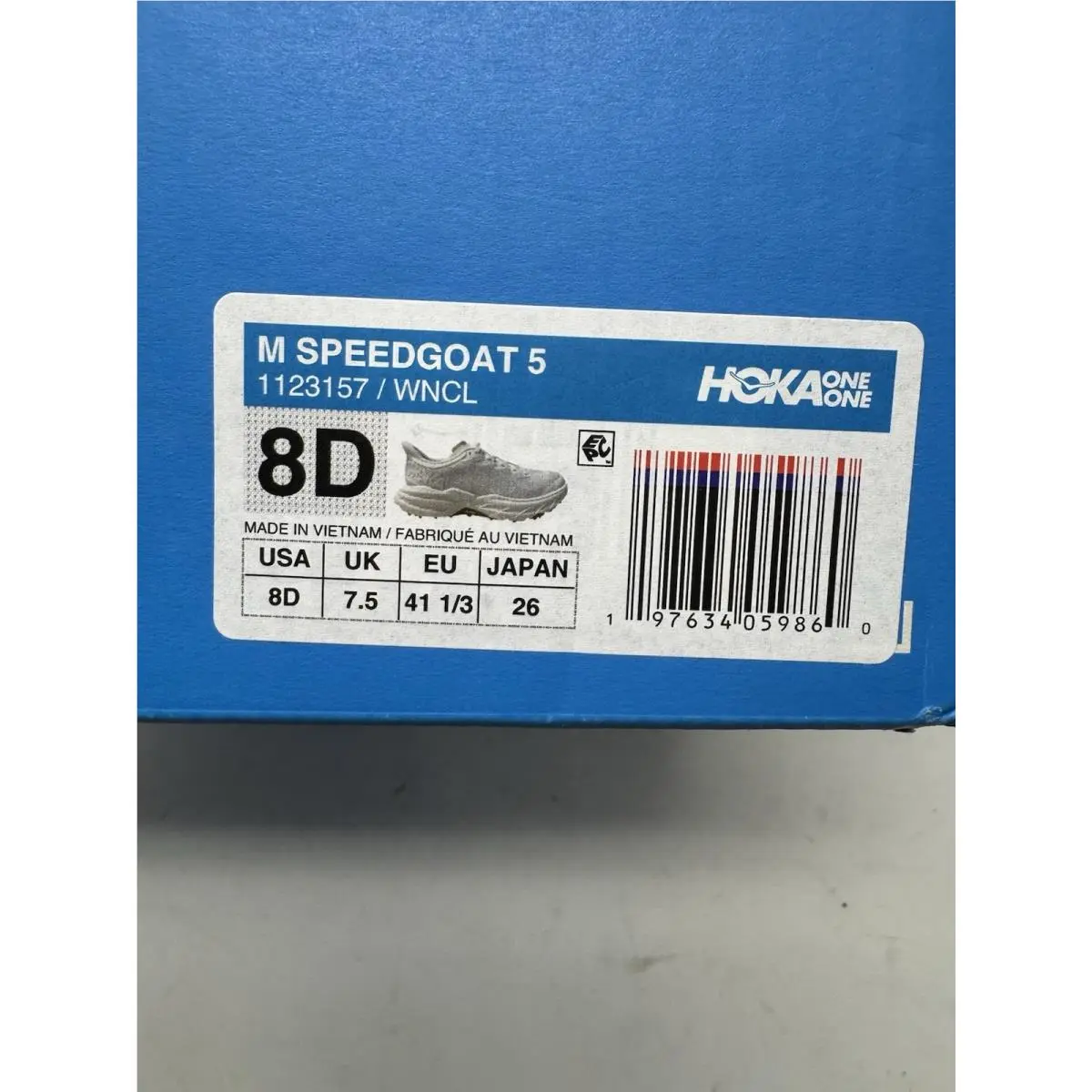 Hoka shoes - Hoka One One HOKA Speedgoat 5 - 1123157-WNCL - White, Manufacturer: White/Nimbus Cloud 6