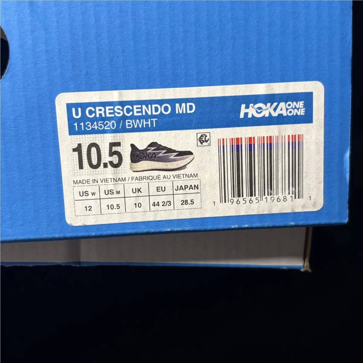 Hoka shoes - Hoka One One Crescendo MD 1134520-BWHT - 1134520-BWHT - Black (UPC: 196565196811) 9