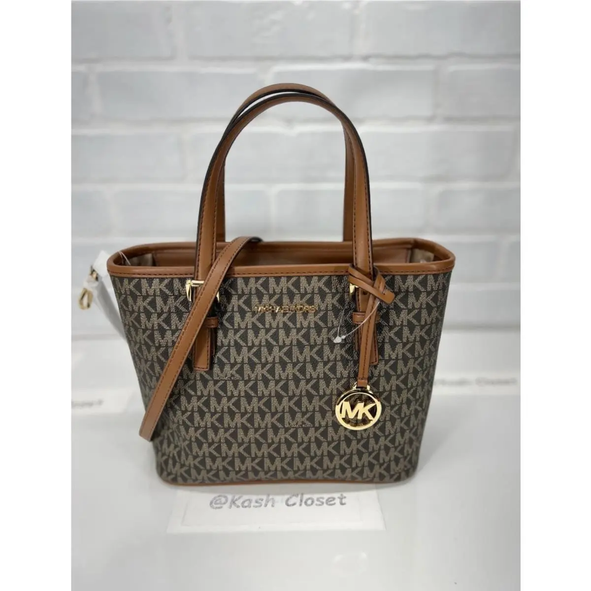 Tote Carryall Handbag xs Convertible Top-zip Crossbody Bag Brown/Gold by Michael Kors