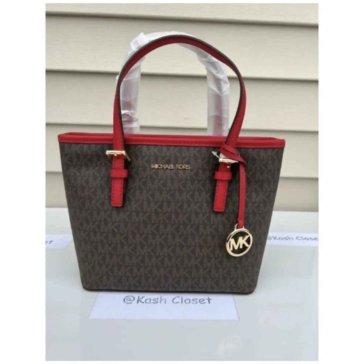 Tote Carryall Handbag xs Convertible Top-zip Crossbody Bag Flame/Brown by Michael Kors