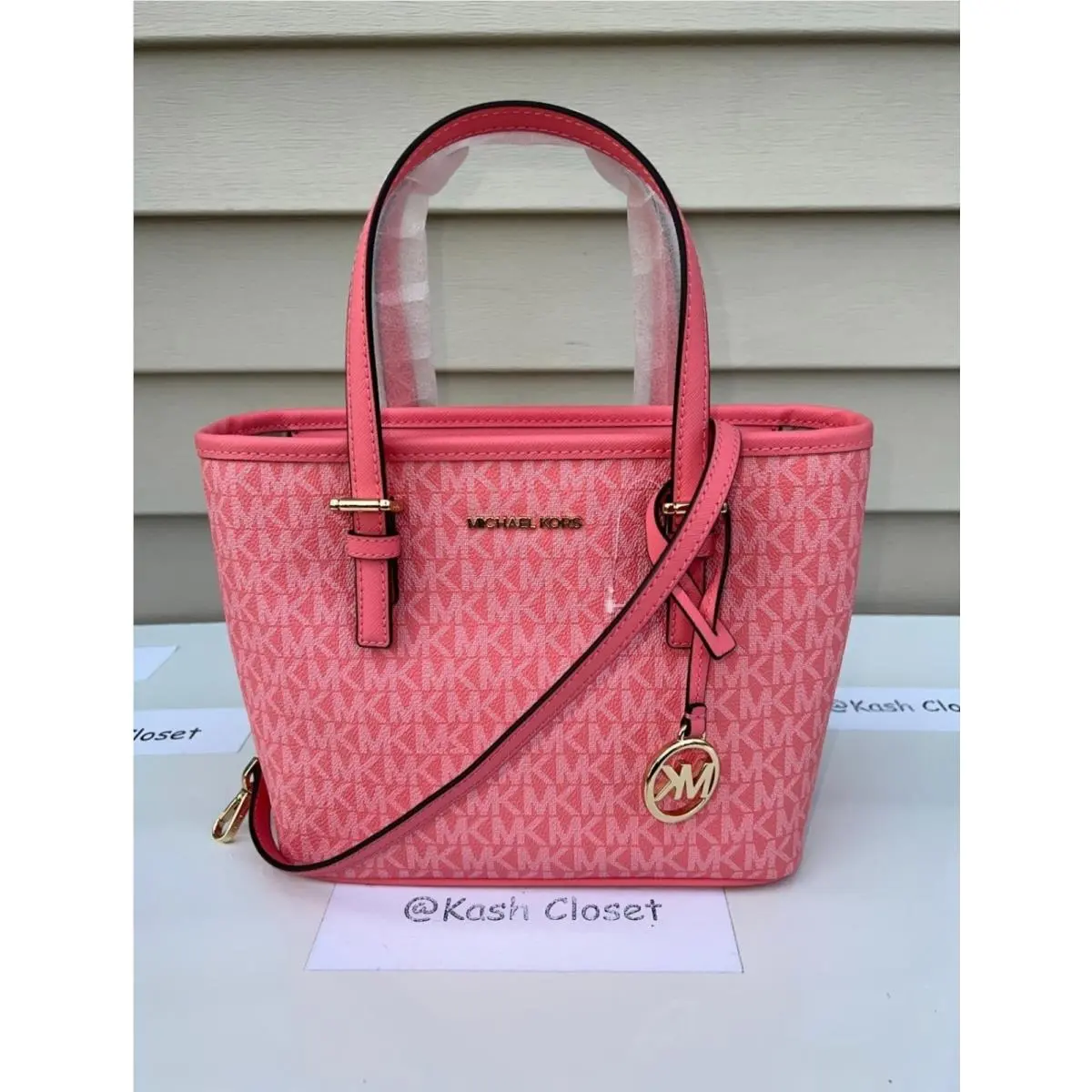 Tote Carryall Handbag xs Convertible Top-zip Crossbody Bag Grapefruit by Michael Kors
