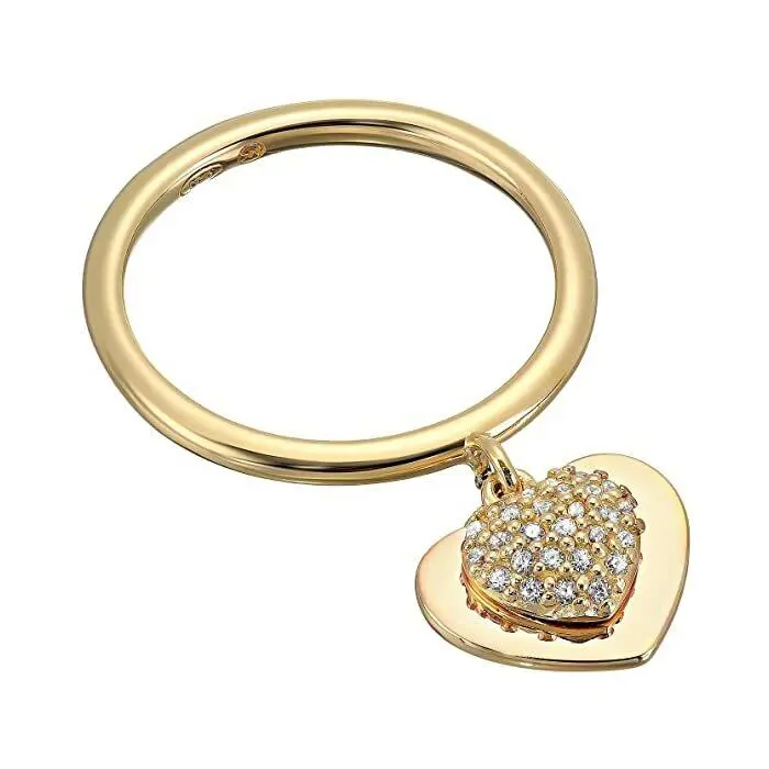 Michael Kors Women Rose Gold 925 Sterling Silver Ring Crystal Heart Size 5 + Box