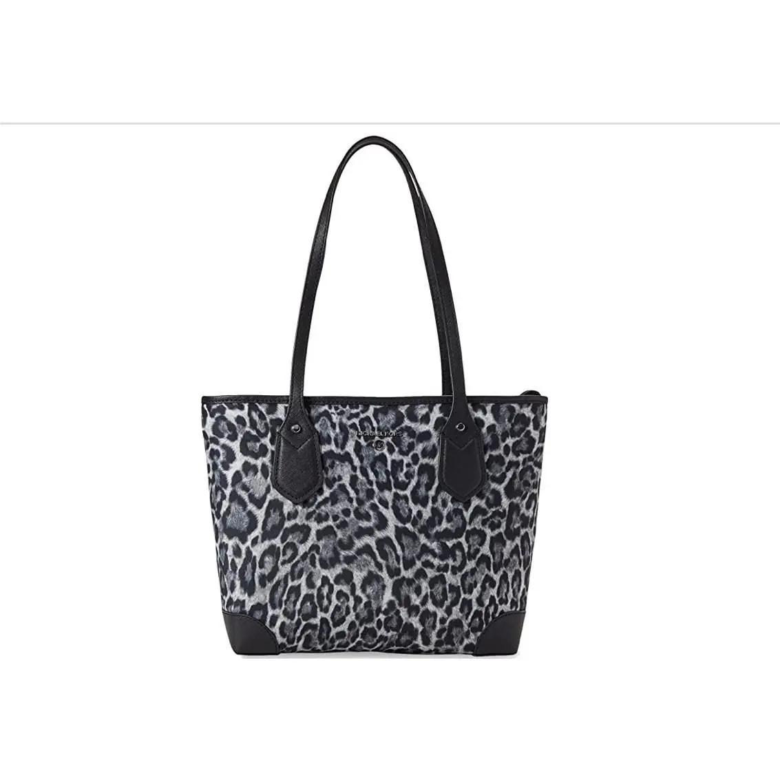Eva Small Tote Bag – Heather Grey Leopard Print Nylon by Michael Kors