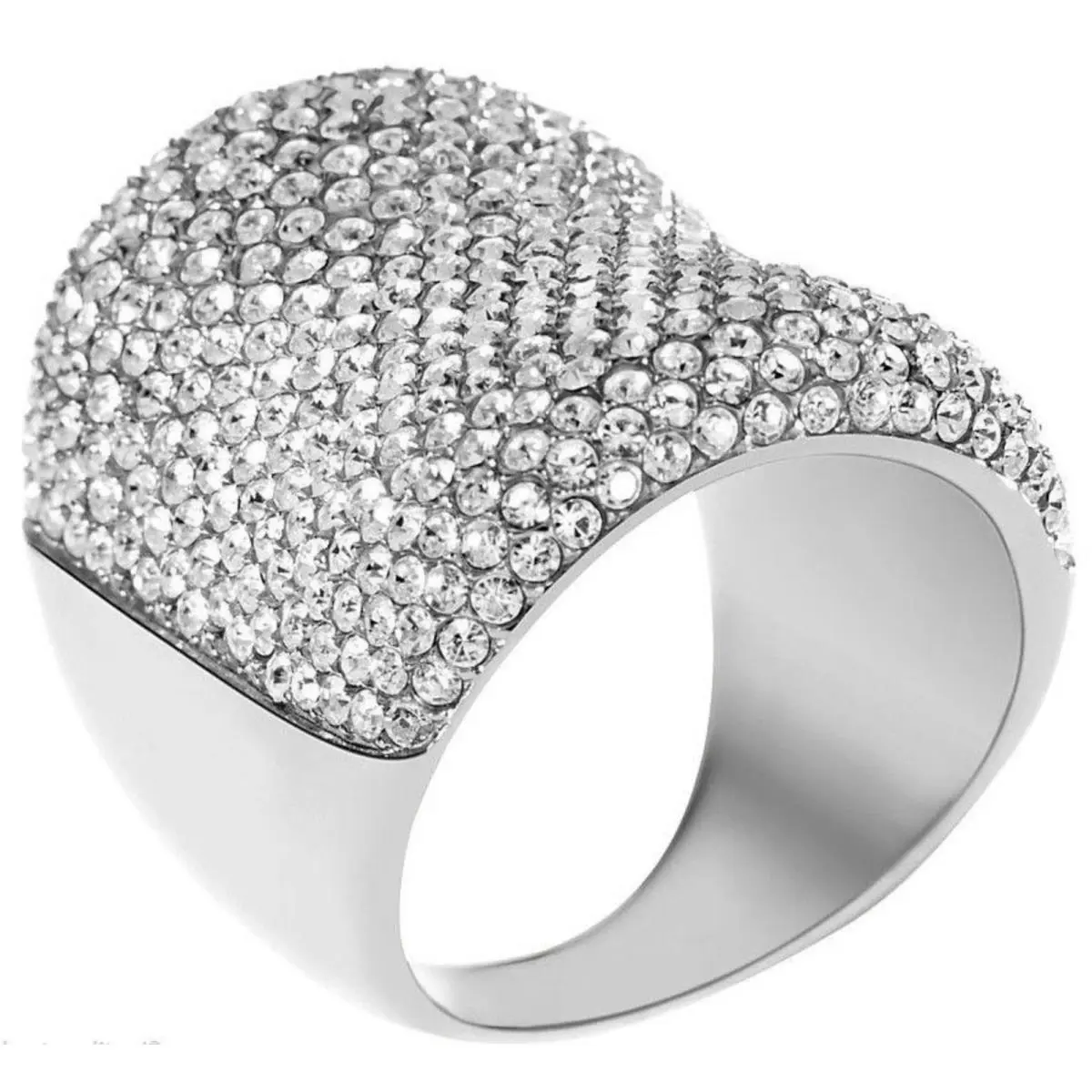 Michael Kors Women`s Pave Crystal Saddle Ring MKJ2245040 Size 8