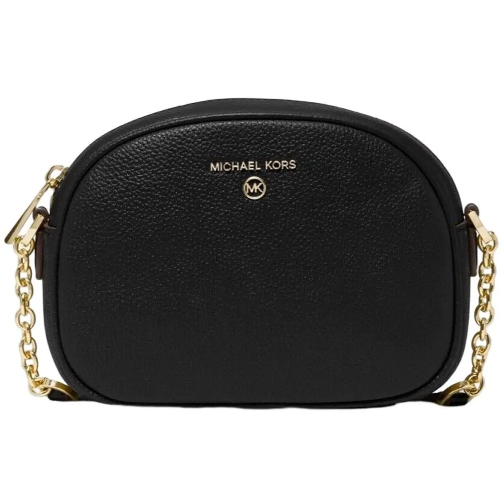 Michael Kors Women`s Jet Set Charm Pebbled Leather Oval Camera Crossbody