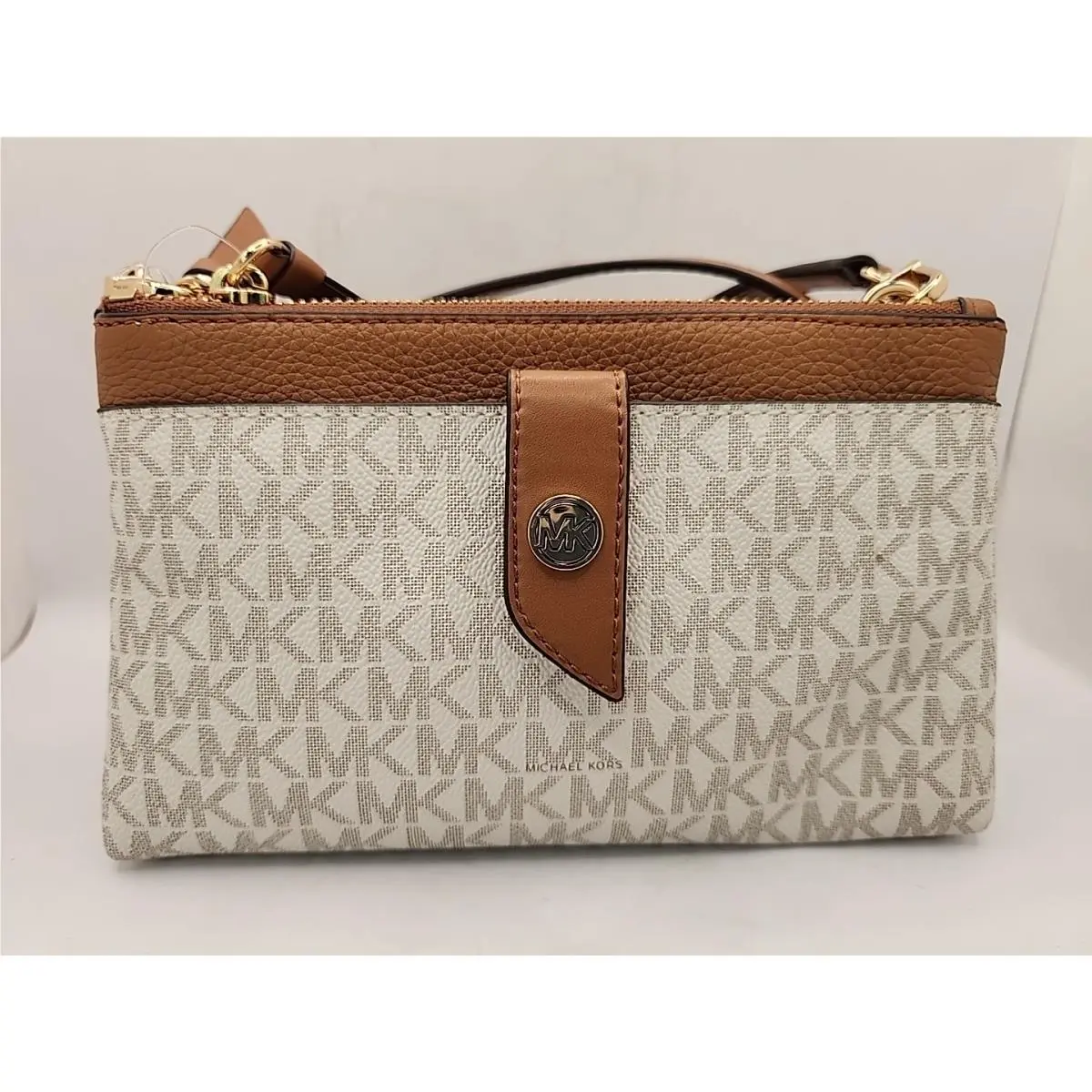 Michael Kors MK Charm Crossbody Bag - Vanilla