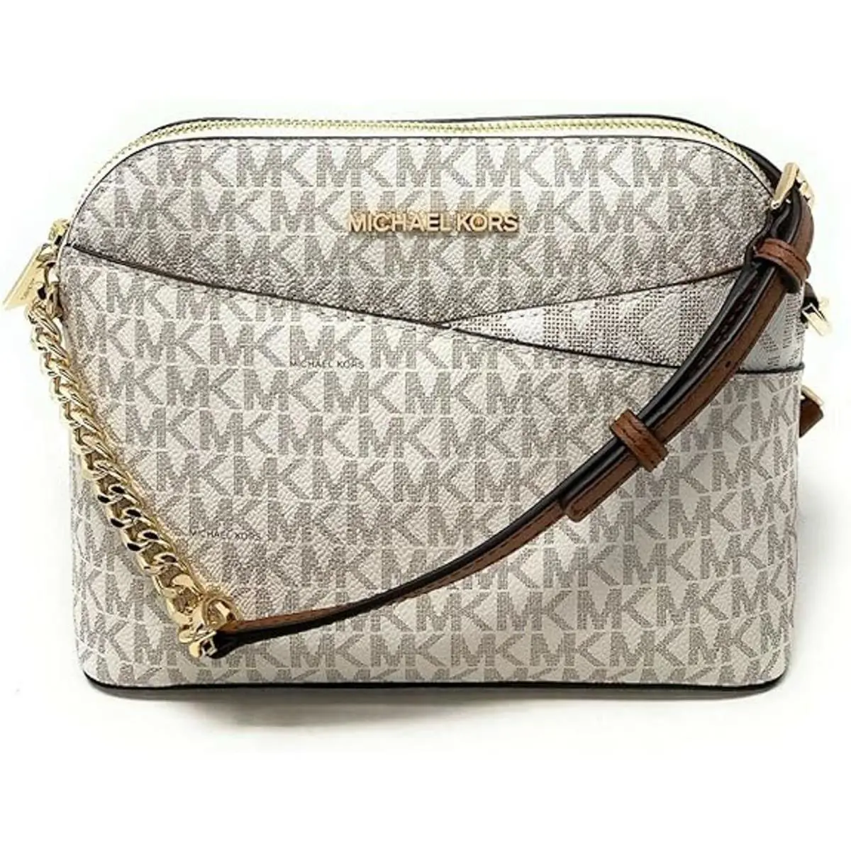 Michael Kors Women Jet Set Crossbody Leather Handbag Vanilla-os