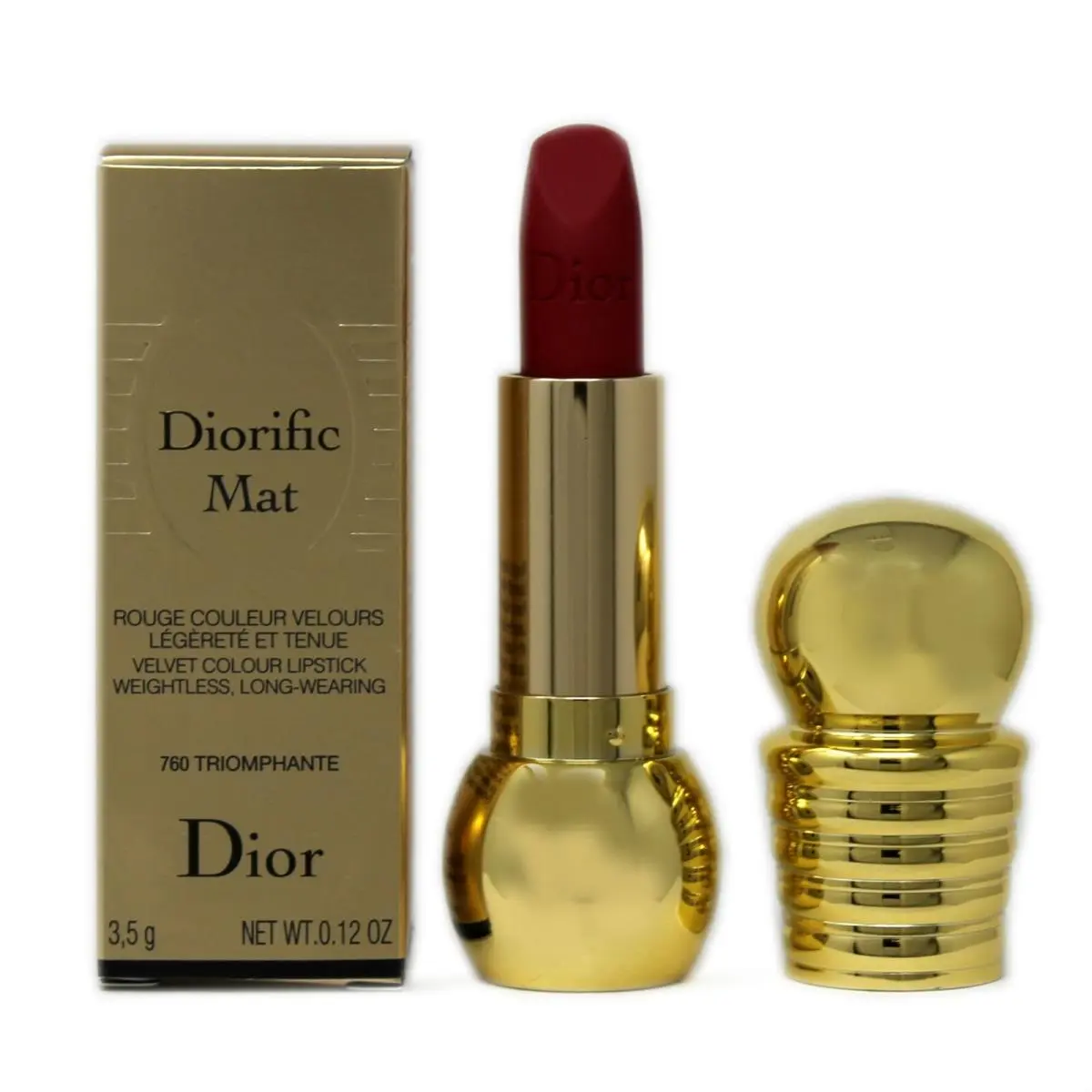 Dior Diorific Mat Velvet Colour Lipstick Weightless Long Wearing 3.5G 760