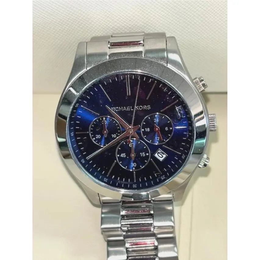 Michael Kors MK-8917 Slim Chronograph Stainless 44mm Watch 100m