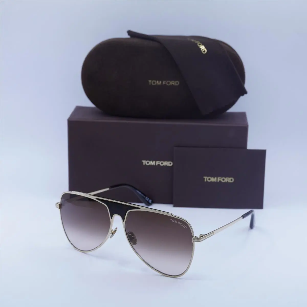Tom Ford FT0935 28F Shiny Rose Gold/brown Gradient 60-13-140 Sunglasses