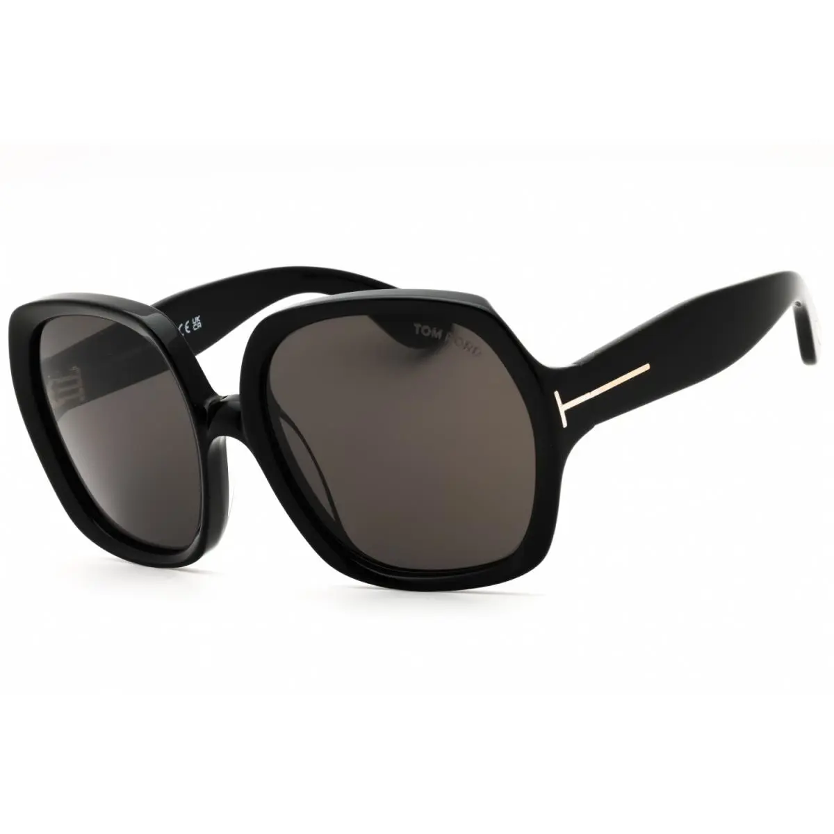 Tom Ford FT TF1221 01A Square Shiny Black/smoke 60 mm Women`s Sunglasses Frame