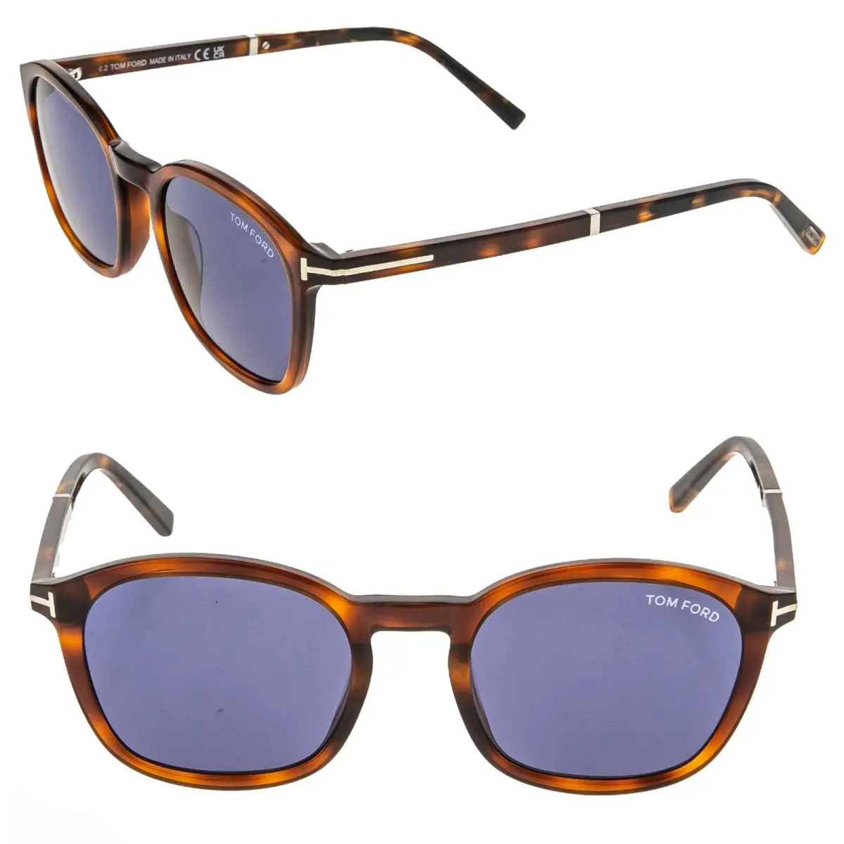 Tom Ford Jayson FT1020 53V Brown Blue Unisex Eco Sunglass 1020 TF1020