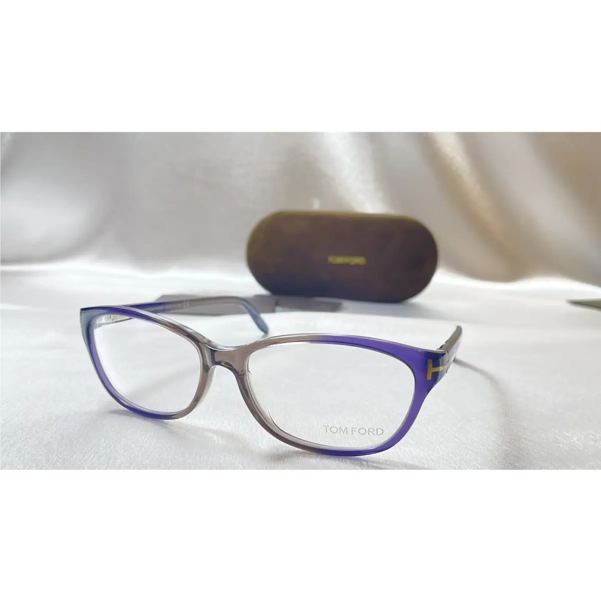 Tom Ford TF 5142 059 Purple Grey Eyeglasses Frame 54-15-135 FT5142 Italy