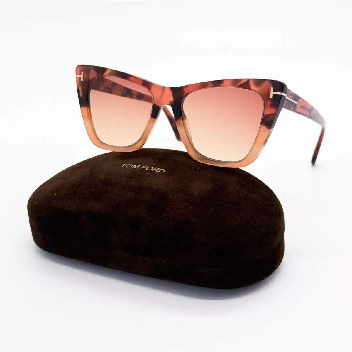 Tom Ford Sunglasses POPPY-02 TF846 56T Cat Eye Havana Women Tom Ford FT0846