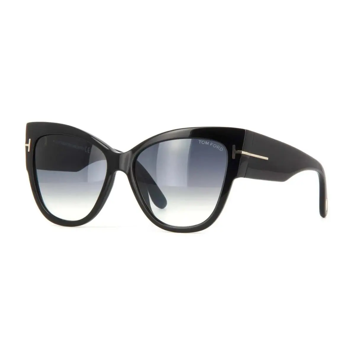 Women Cat-eye Sunglasses FT0371 01B Black/grey Gradient Lens 57mm by Tom Ford