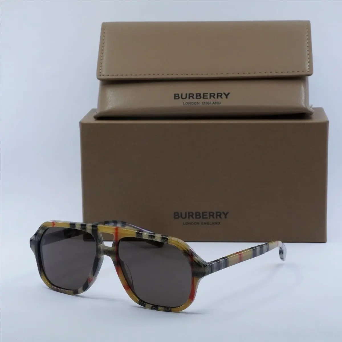 Burberry Kids JB4340 377873 Vintage Check/dark Brown 50-14-125 Sunglasses