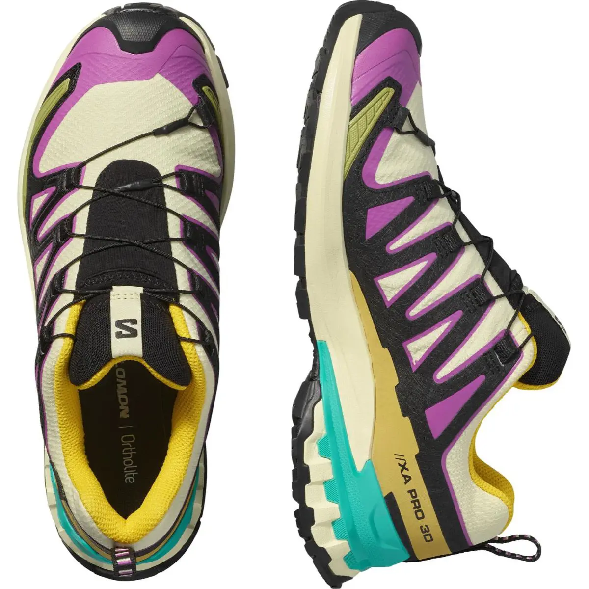 Salomon shoes - XA Pro 3D V9 GORE-TEX - L47882200 - Transparent Yellow/Black 0