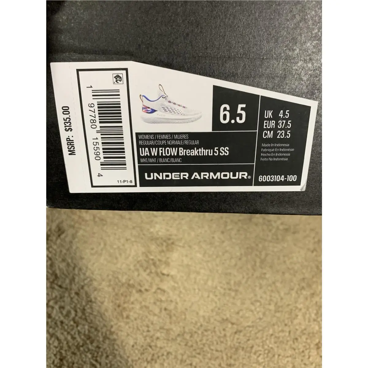 Under Armour shoes - Under Armour Flow Breakthru 5 - 6003104-100 - White 6