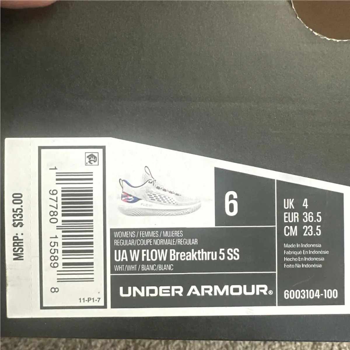 Under Armour shoes - Under Armour Flow Breakthru 5 SS - 6003104-100 - White 6