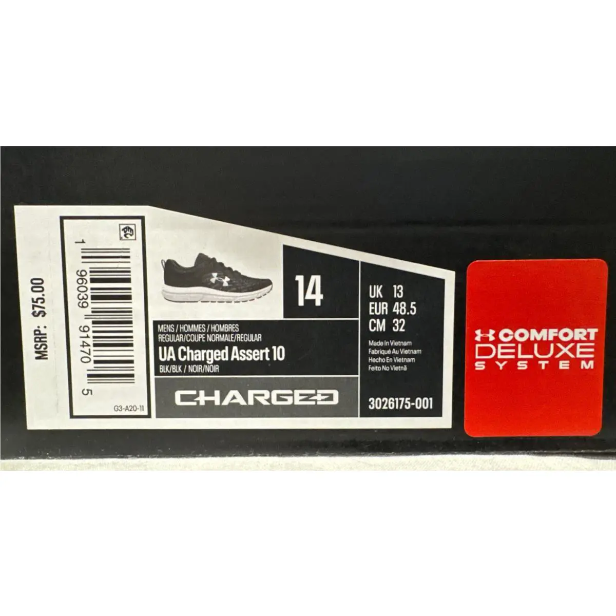 Under Armour shoes - Under Armour Charged Assert - Charged Assert - Black 7