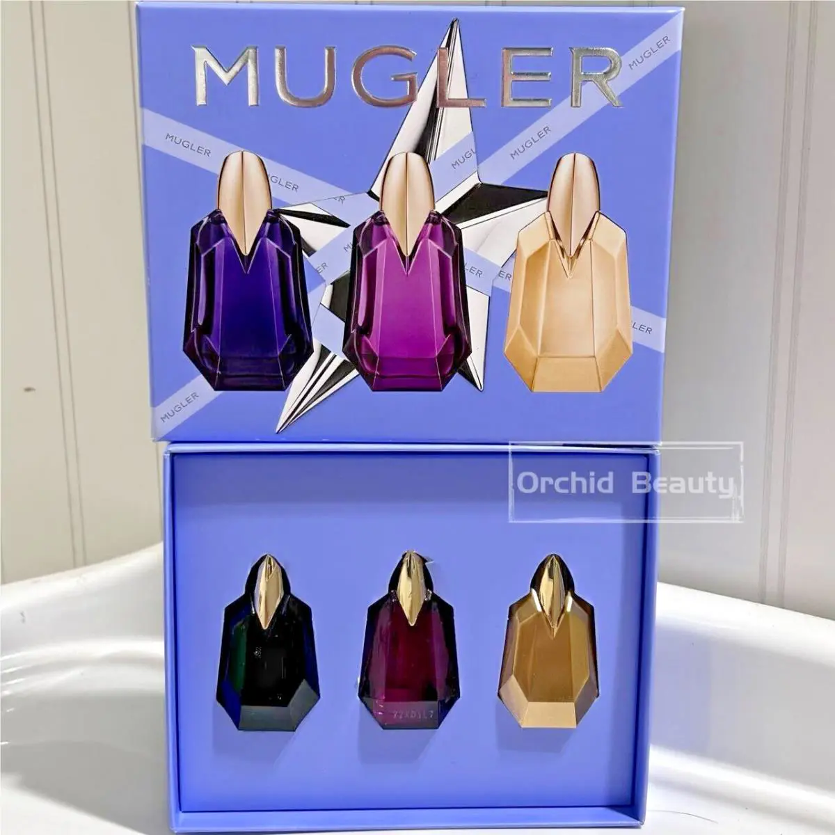 3PC  Alien Eau de Parfum Women Trio Splash Mini Set 3x 6 ml/0.2 oz by Mugler
