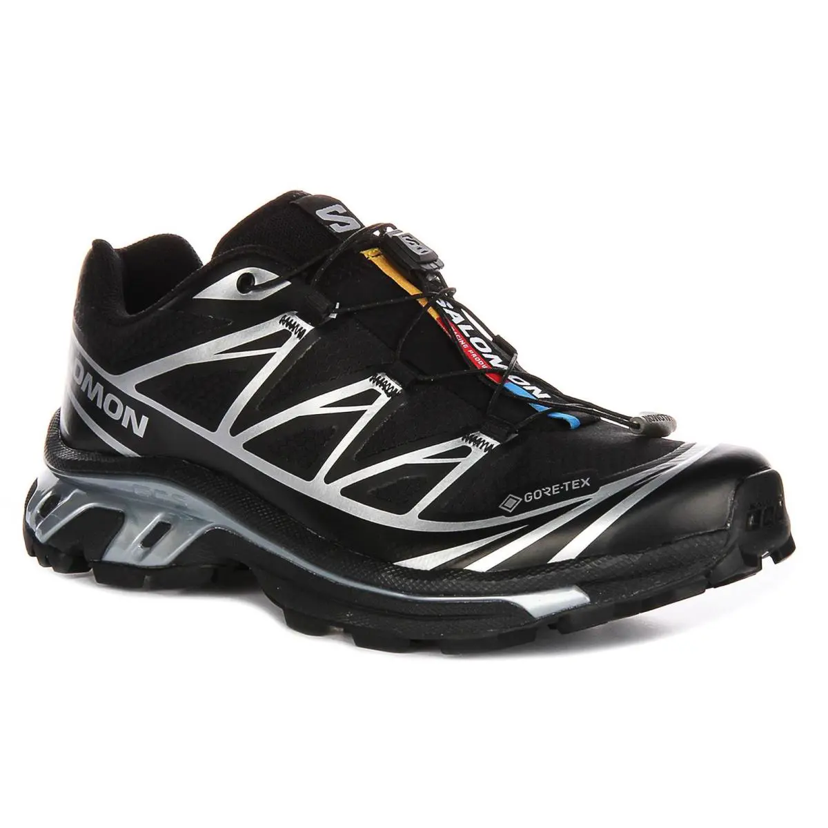 Salomon XT-6 Gtx Fast Lacing Hike Inspired Mens Shoe Black Silver US 7 - 13