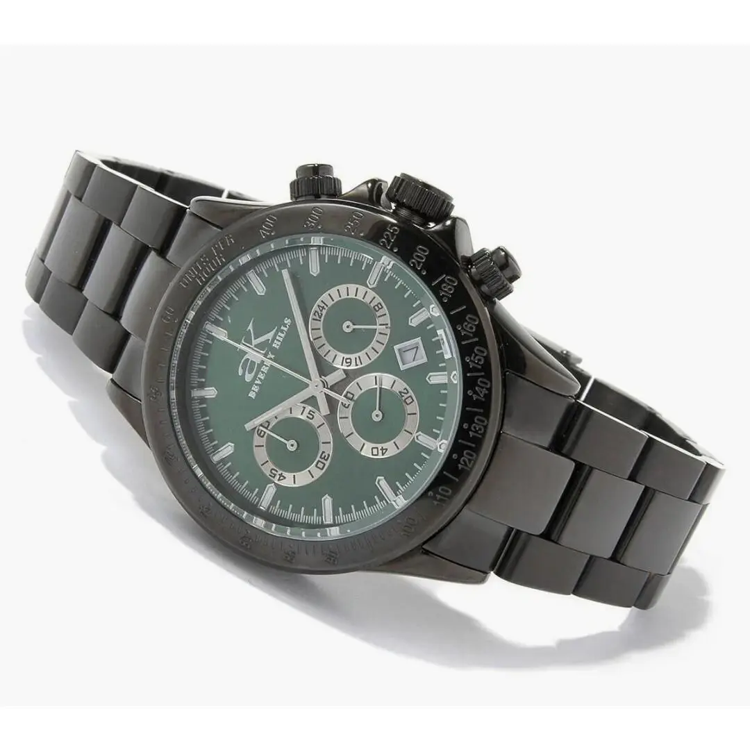 Men`s Sports Black Chronograph Watch by Adee Kaye