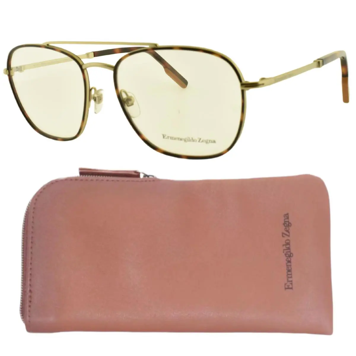 EZ5183 032 56-18-145 Havana Geometric Full Rim Frame by Ermenegildo Zegna