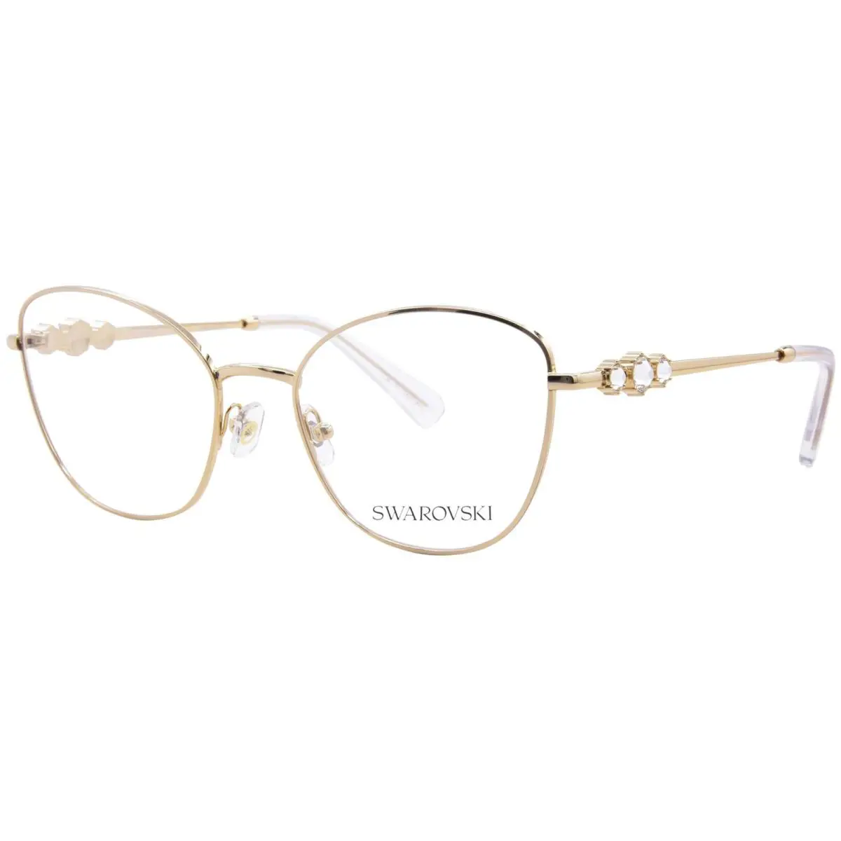 SK1034 4044 Eyeglasses Women`s Green/gold Full Rim Cat Eye 54mm by Swarovski