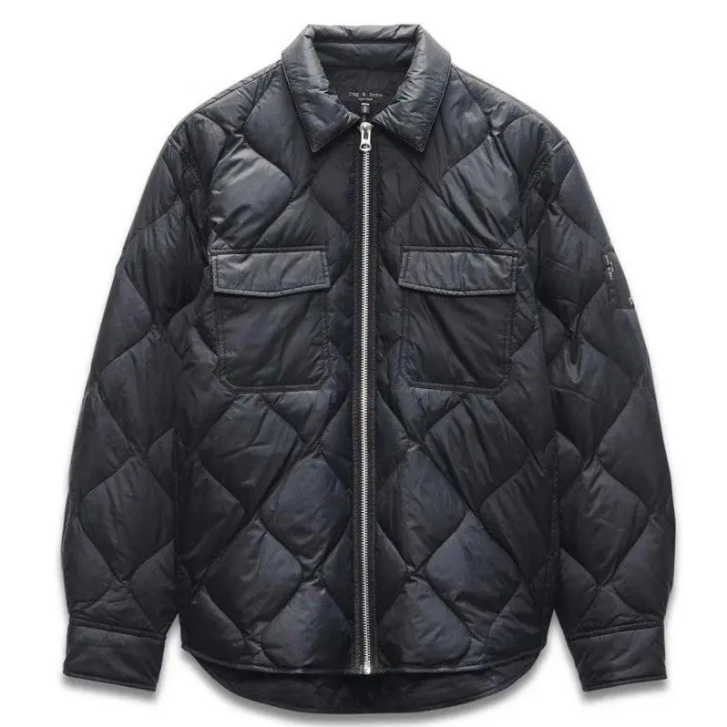 Rag Bone Dane Quilted Jacket Zip Up Puffer Black Medium by Rag & Bone