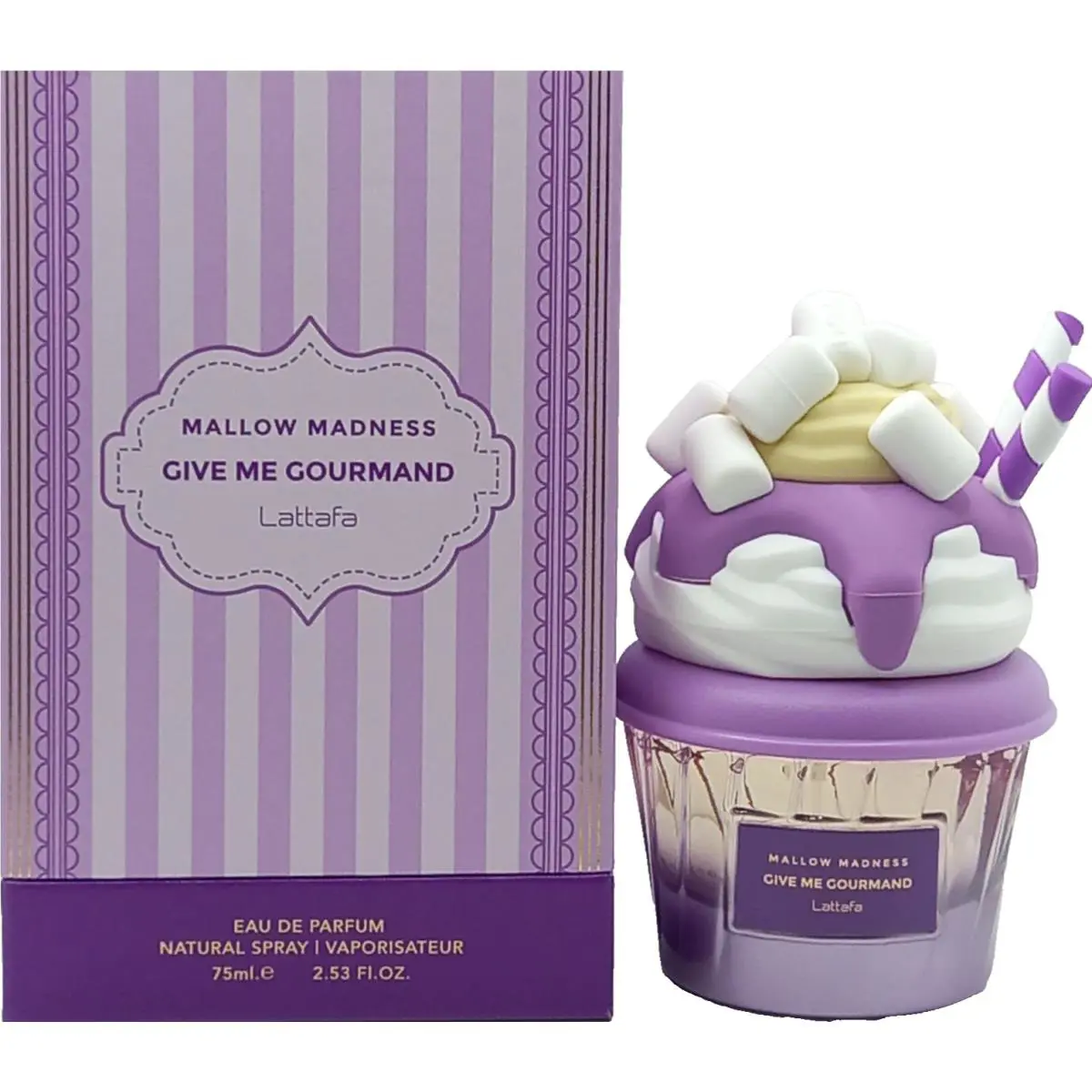 Lattafa Give ME Gourmand Mallow Madness Eau DE Parfum Spray Women 2.53 Oz / 75ml