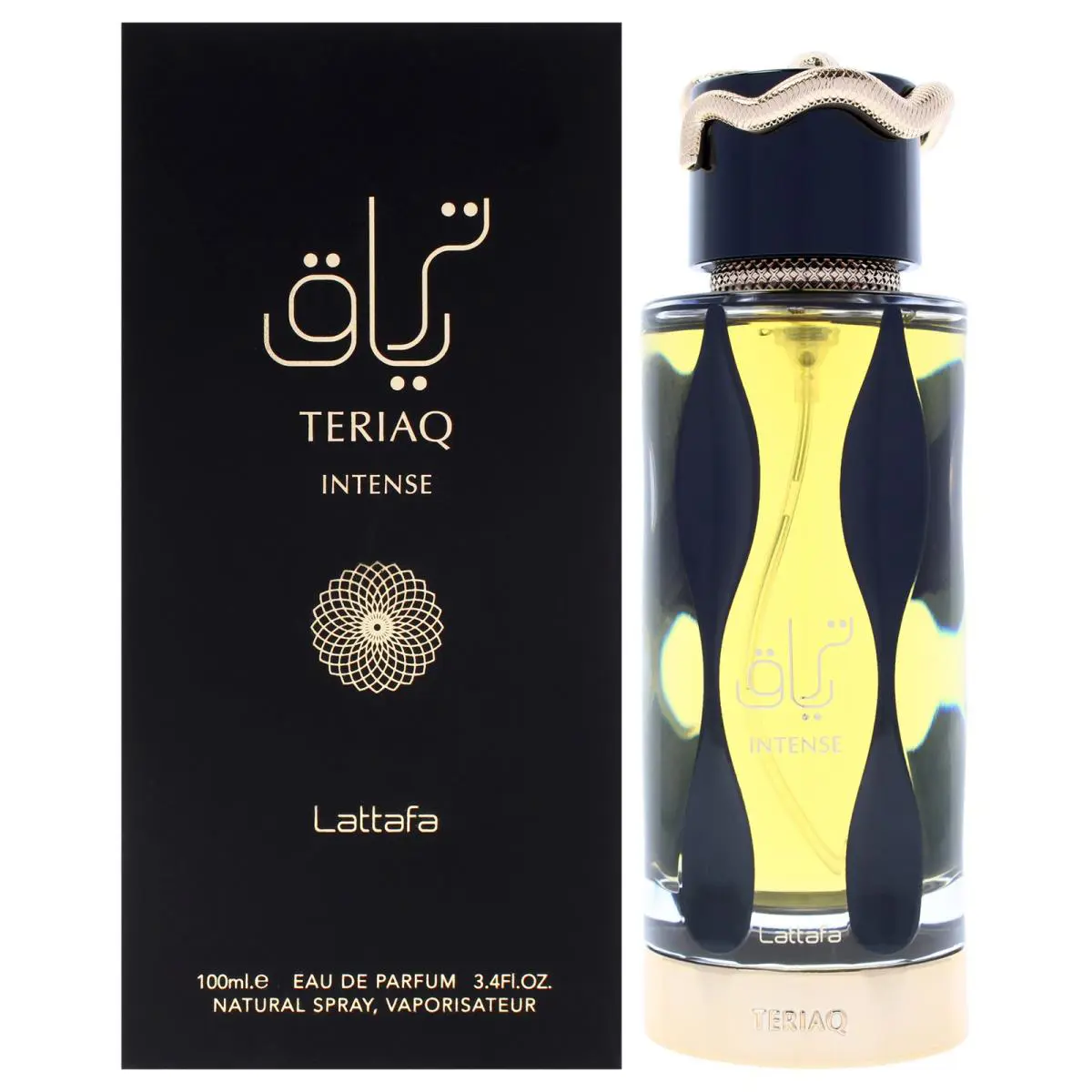 3 Pack Teriaq Intense by Lattafa For Men - 3.4 oz Edp Spray