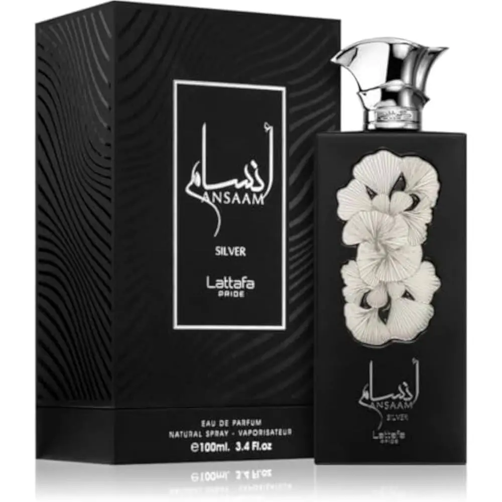 Ansaam Silver By Lattafa 100ml 3.4 FL OZ Eau De Parfum