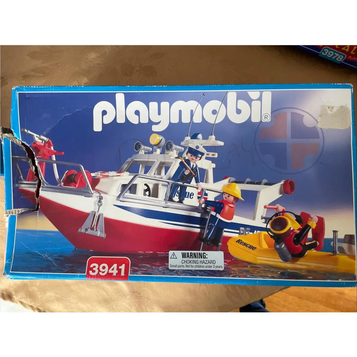 Playmobil 3941 Rescue Boat with Motor Vtg 2000