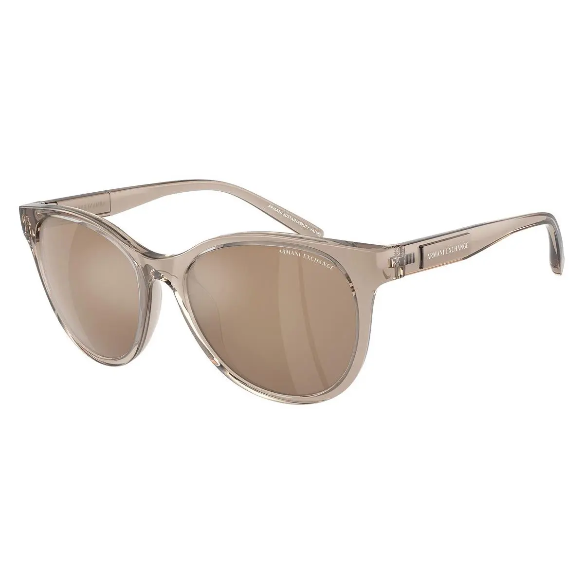 Armani Exchange Woman Sunglasses AX4144SU 54mm Brown - Mirror Gold Lens