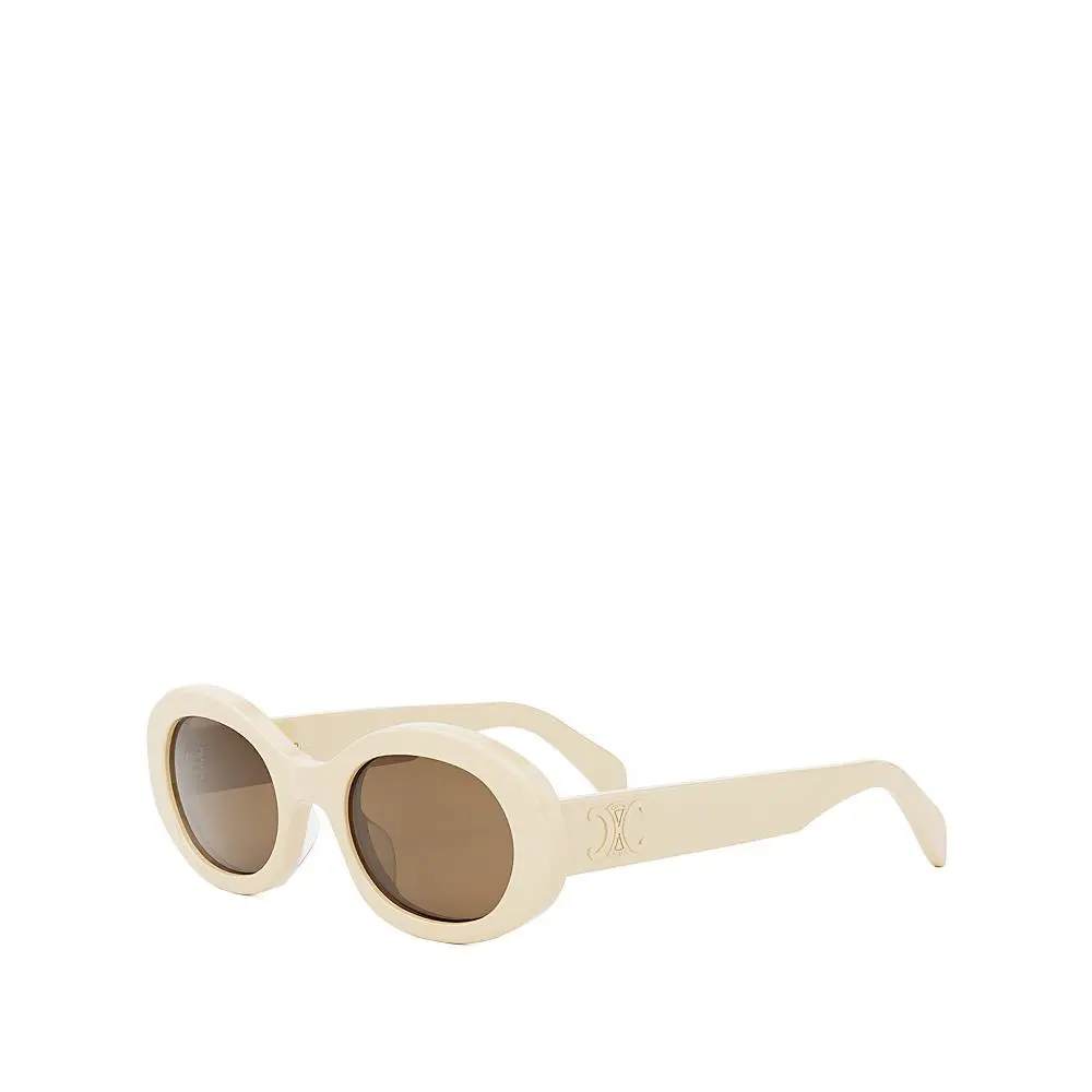 Celine Triomphe Oval Sunglasses 52mm - Brown